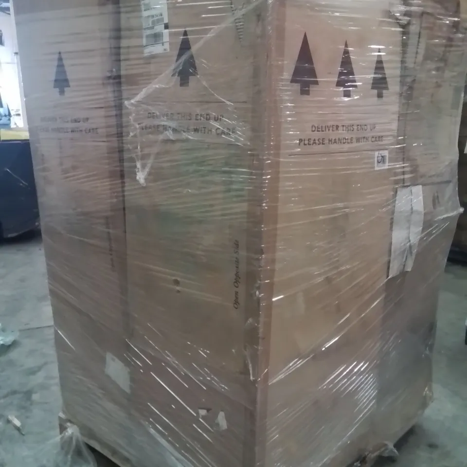 PALLET OF VERMONT WHITE SPRUCE FLIP TREE WITH LED LIGHTS 