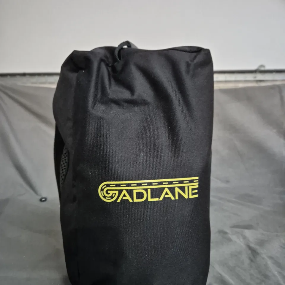 GADLANE ROOF BAG – BLACK WITH YELLOW LOGO