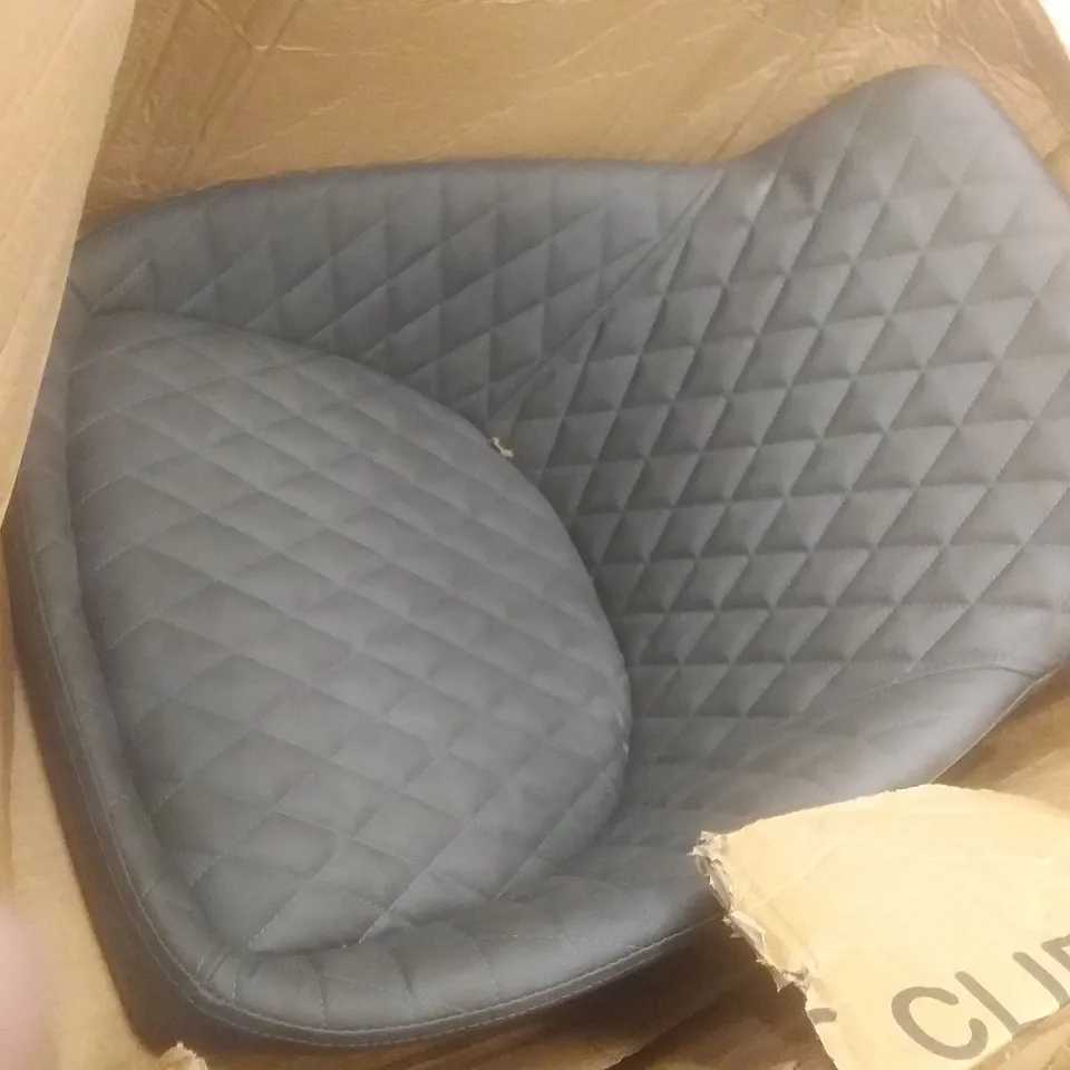 BOXED UNBRANDED CHARCOAL GREY PADDED DINING TABLE SEAT