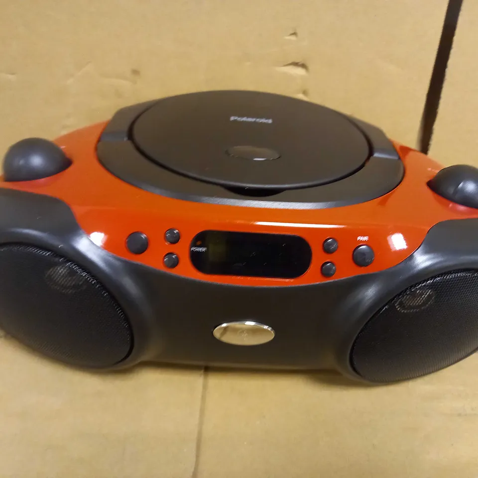 POLAROID BLUETOOTH CD BOOMBOX BLACK/RED