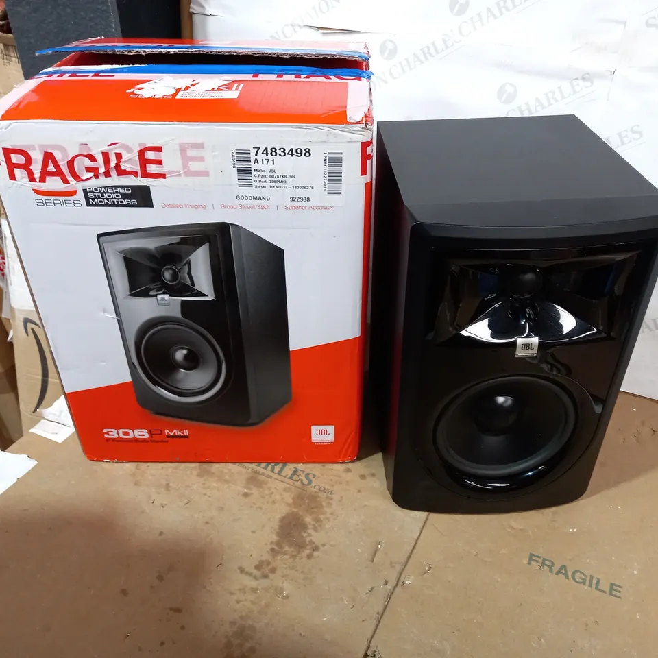 JBL PROFESSIONAL 306P MKII 6" 2 WAY POWERED STUDIO REFERENCE MONITOR