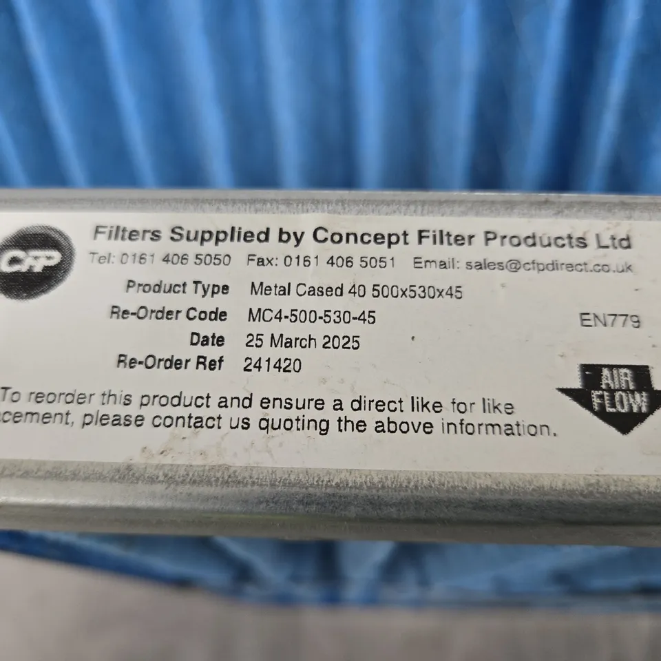 LOT OF 8 CONCEPT FILTER AIR FILTER PANELS 