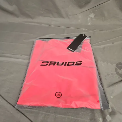DRUIDS PIQUE SLEEVELESS IN RED SIZE 4XL