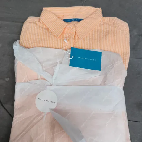 BEAUFORT & BLAKE THORNCOMBE YELLOW SEERSUCKER SHIRT - SIZE M