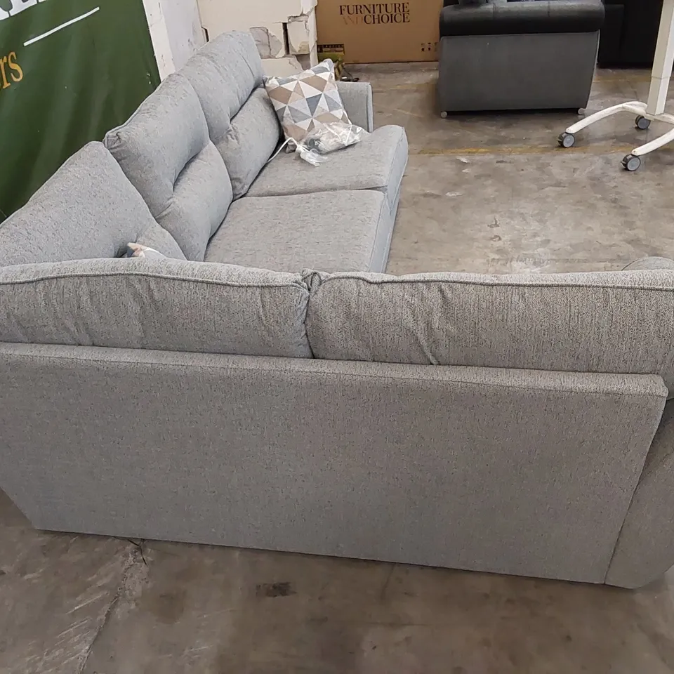 QUALITY DESIGNER LUSSO FABRIC UPHOLSTERED CORNER SOFA WITH SCATTER CUSHIONS 
