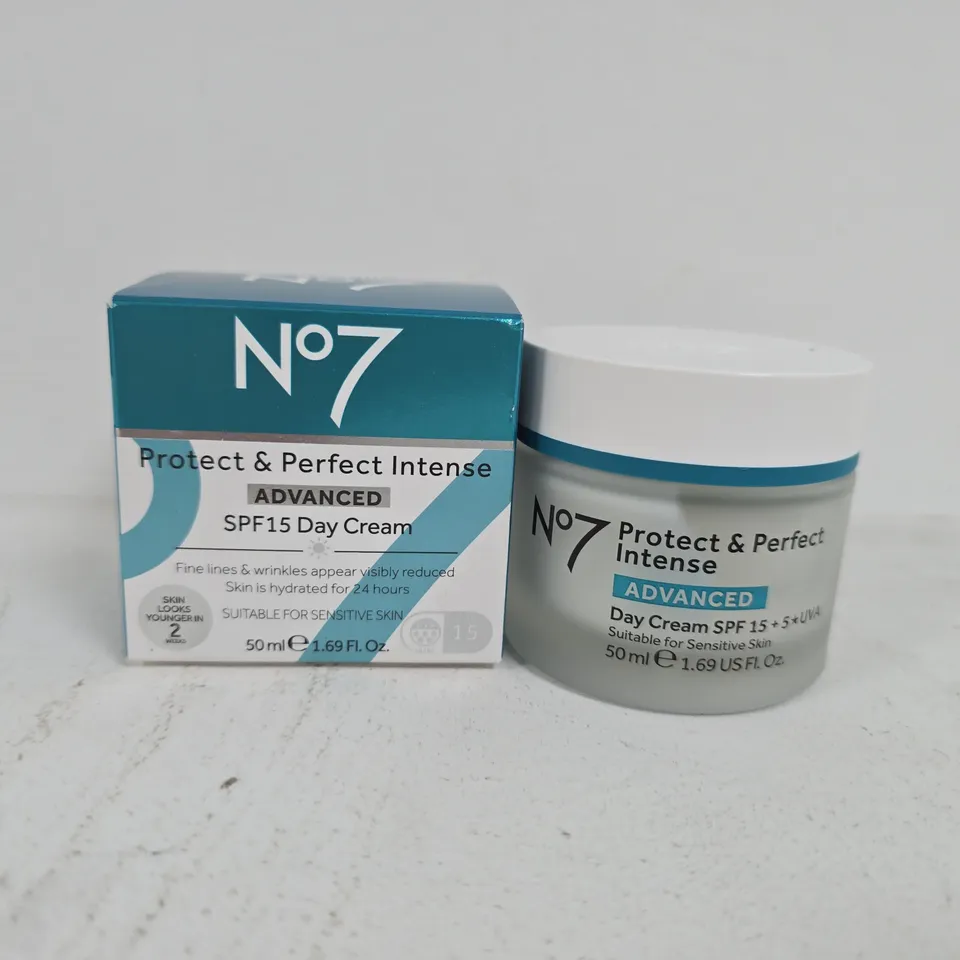 BOXED NO7 PROTECT & PERFECT INTENSE ADVANCED SPF15 DAY CREAM (50ML)