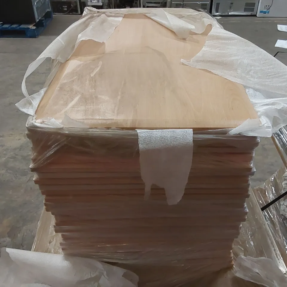 PALLET OF APPROXIMATELY 135 BRAND NEW KINNAIRD BEECH KITCHENS/BEDROOM REPLACEMENT CABINET DOOR/DRAWER/END PANELS IN ASSORTED SIZES TO INCLUDE;