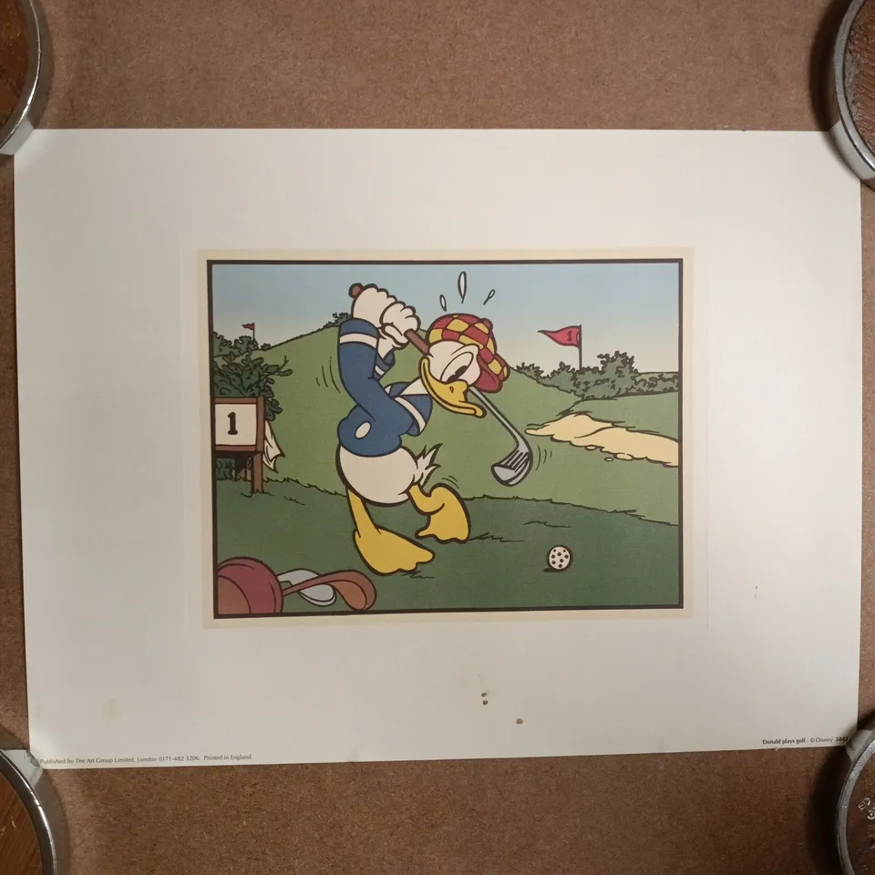 DISNEY ART PRINT 5843 "DONALD PLAYS GOLF"
