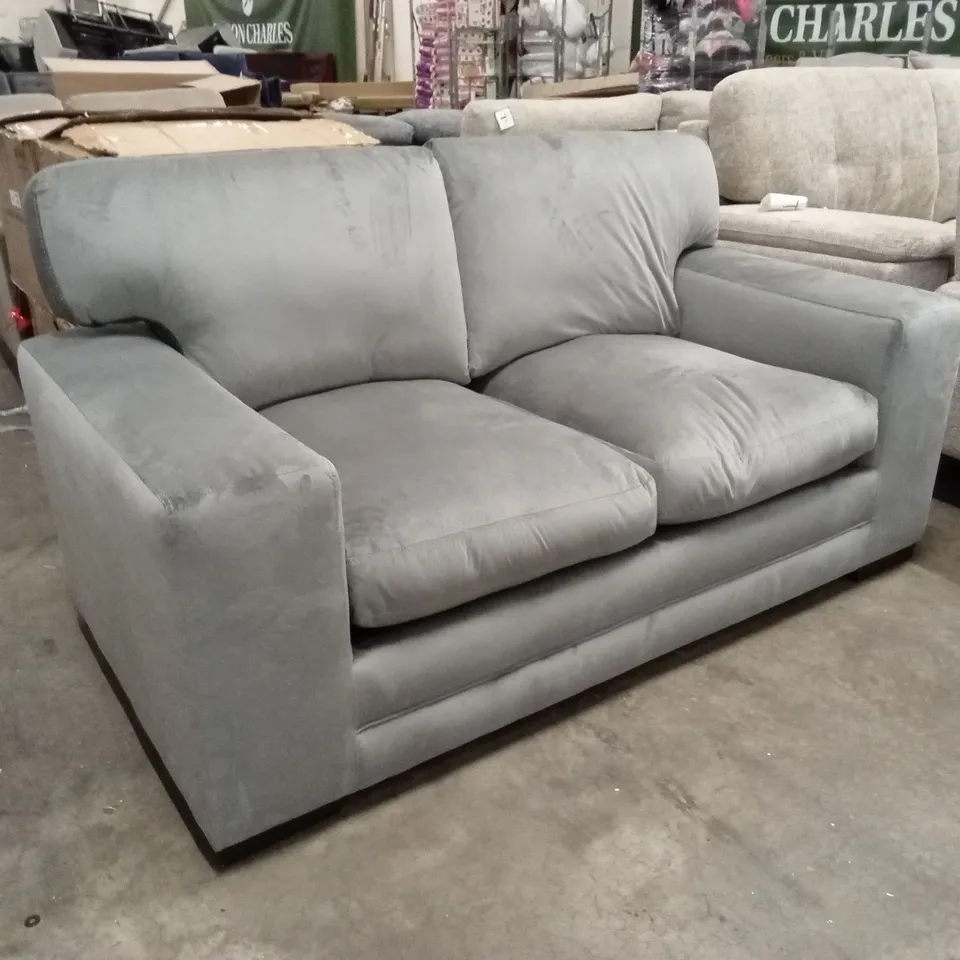 MANHATTAN 2 SEATER SOFA, GREY HOUSE VELVET