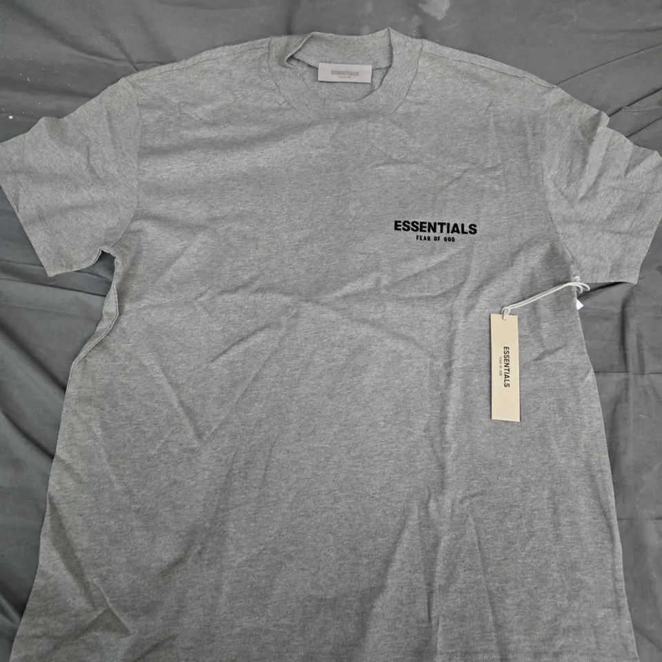 ESSENTIALS FEAR OF GOD DARK OATMEAL T-SHIRT, UK M