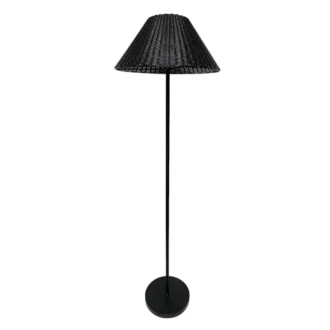 K BY KELLY HOPPEN RATTAN SOLAR FLOOR LAMP