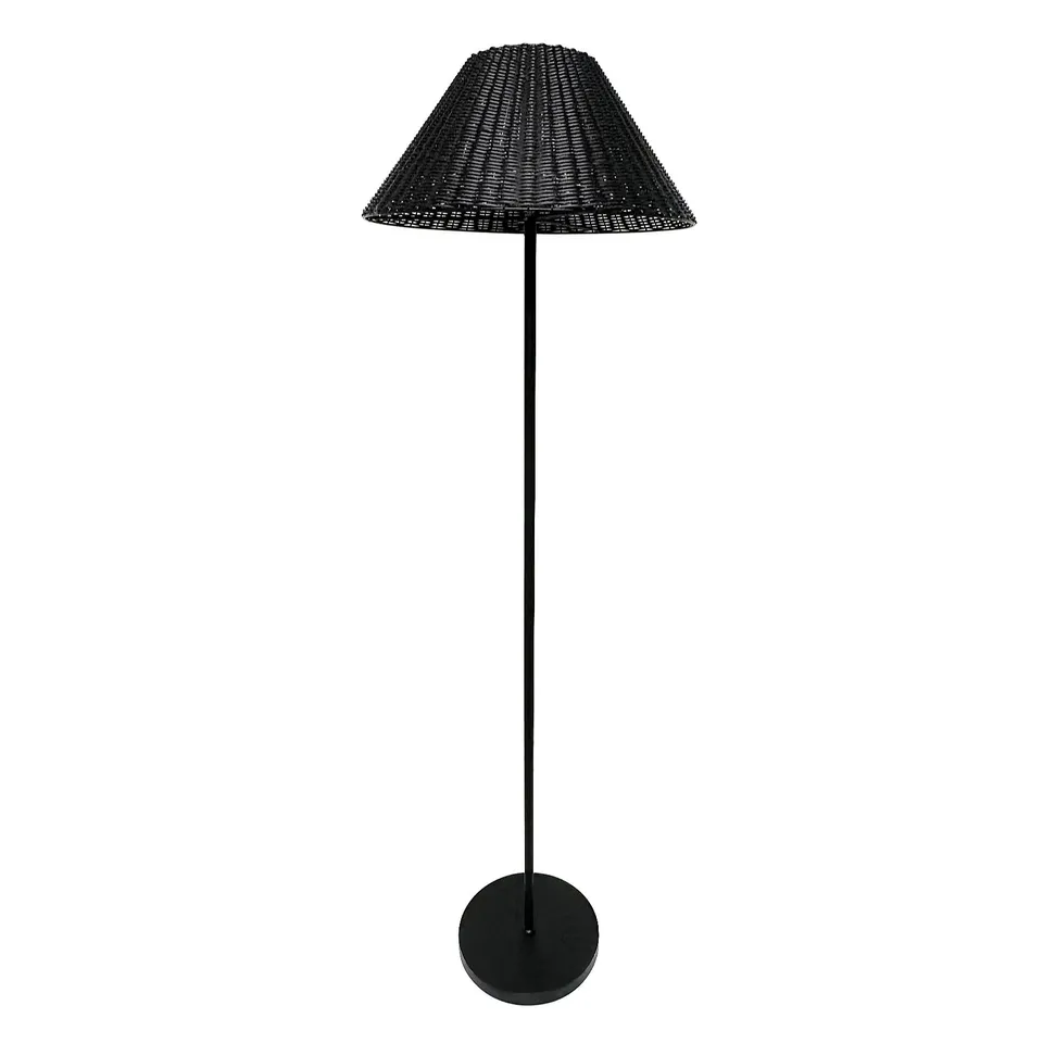 K BY KELLY HOPPEN RATTAN SOLAR FLOOR LAMP