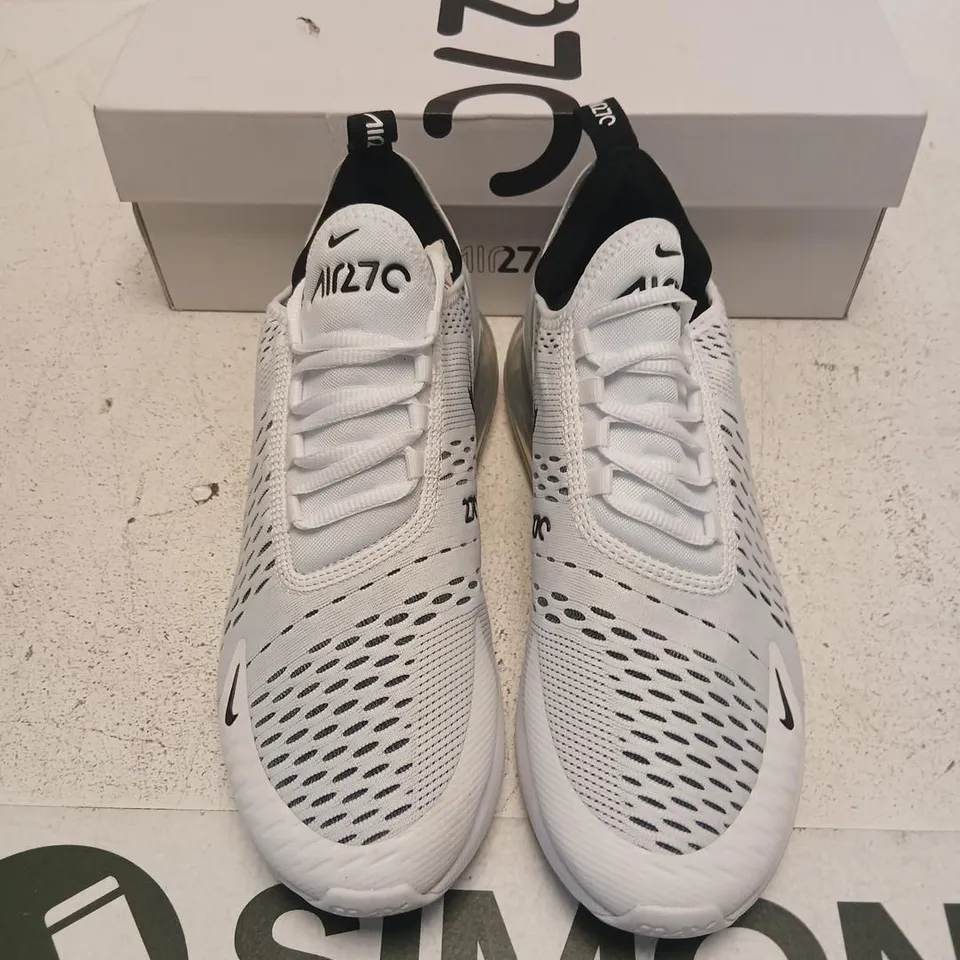 NIKE AIR MAX 270 WHITE/BLACK – UK 6, BOXED