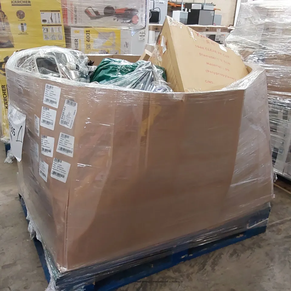 PALLET OF APPROXIMATELY 23 UNPROCESSED RAW RETURN HOUSEHOLD AND ELECTRICAL GOODS TO INCLUDE;