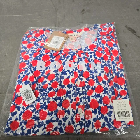 BODEN ISLA LONG SLEEVE JERSEY SHIRT – FLORAL PRINT, SIZE 12