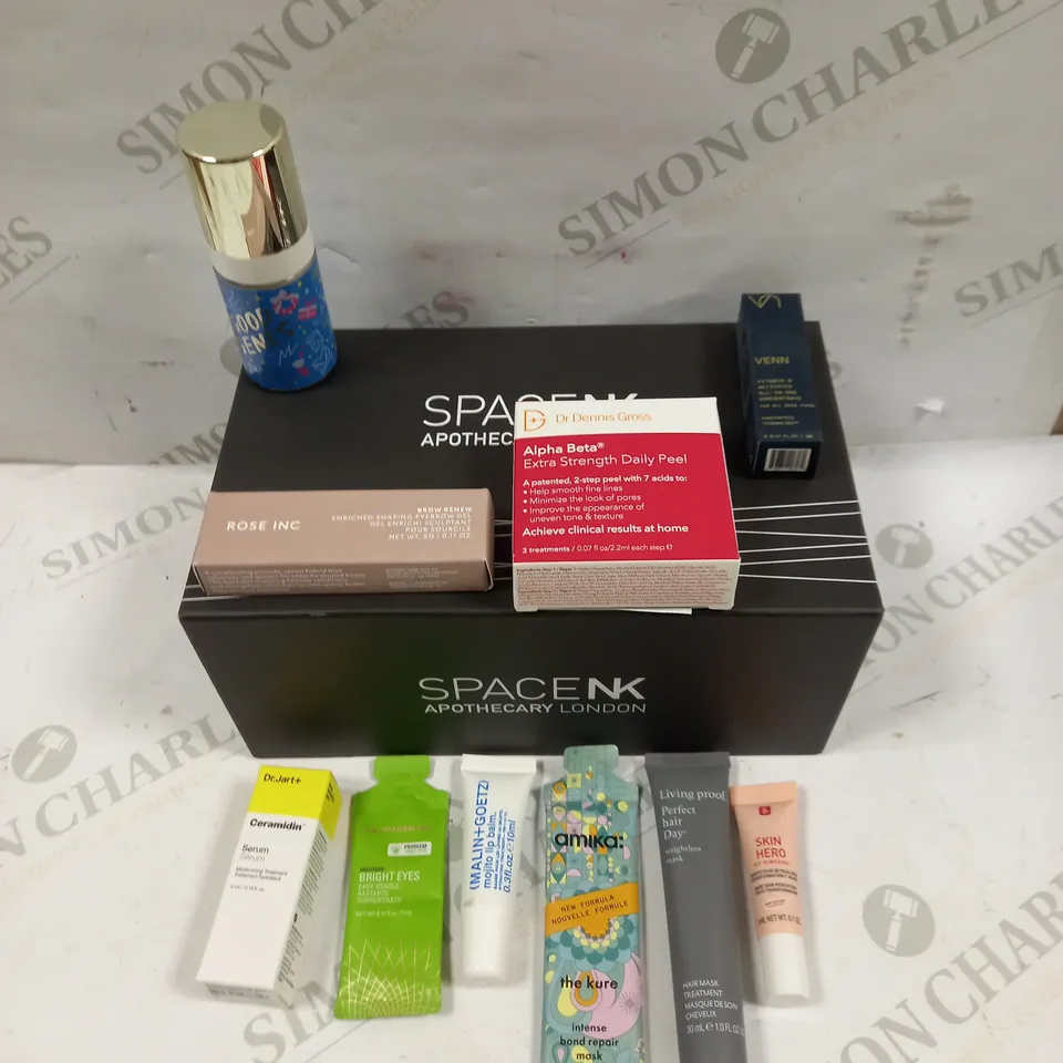 SPACENK APOTHECARY LONDON PERSONALISED BEAUTY GIFT SET TO INCLUDE ERBORIAN SKIN HERO, AMIKA: THE KURE, DR DENNIS GROSS ALPHA BETA DAILY PEEL ETC 