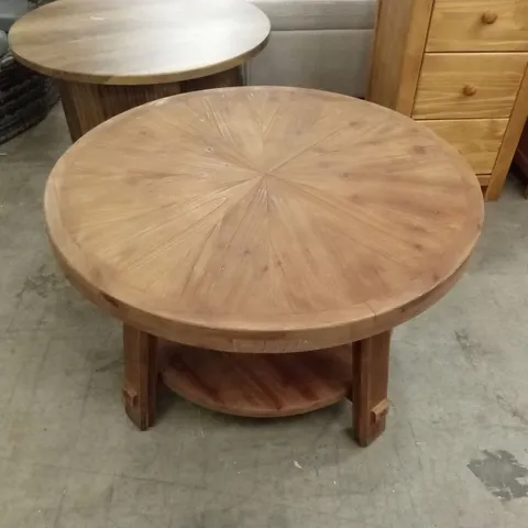 DESIGNER ROUND WOOD COFFEE TABLE