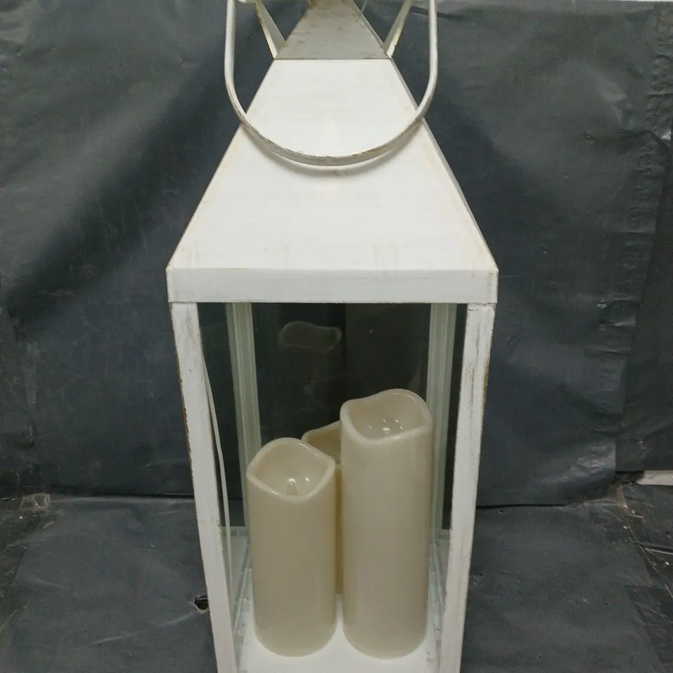 BOXED SMART SOLAR RIGA LANTERN IVORY