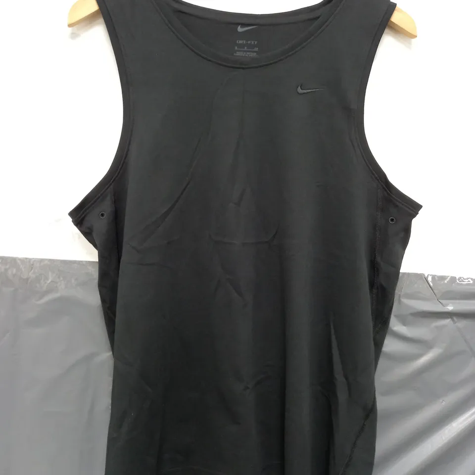 NIKE MENS EMBROIDED LOGO VESTIN BLACK - SMALL