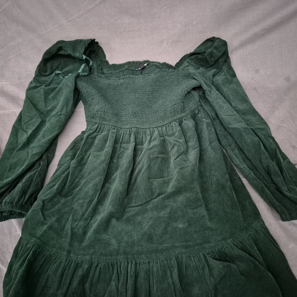 NOBODY'S CHILD ELSA MINI DRESS – GREEN, UK 10