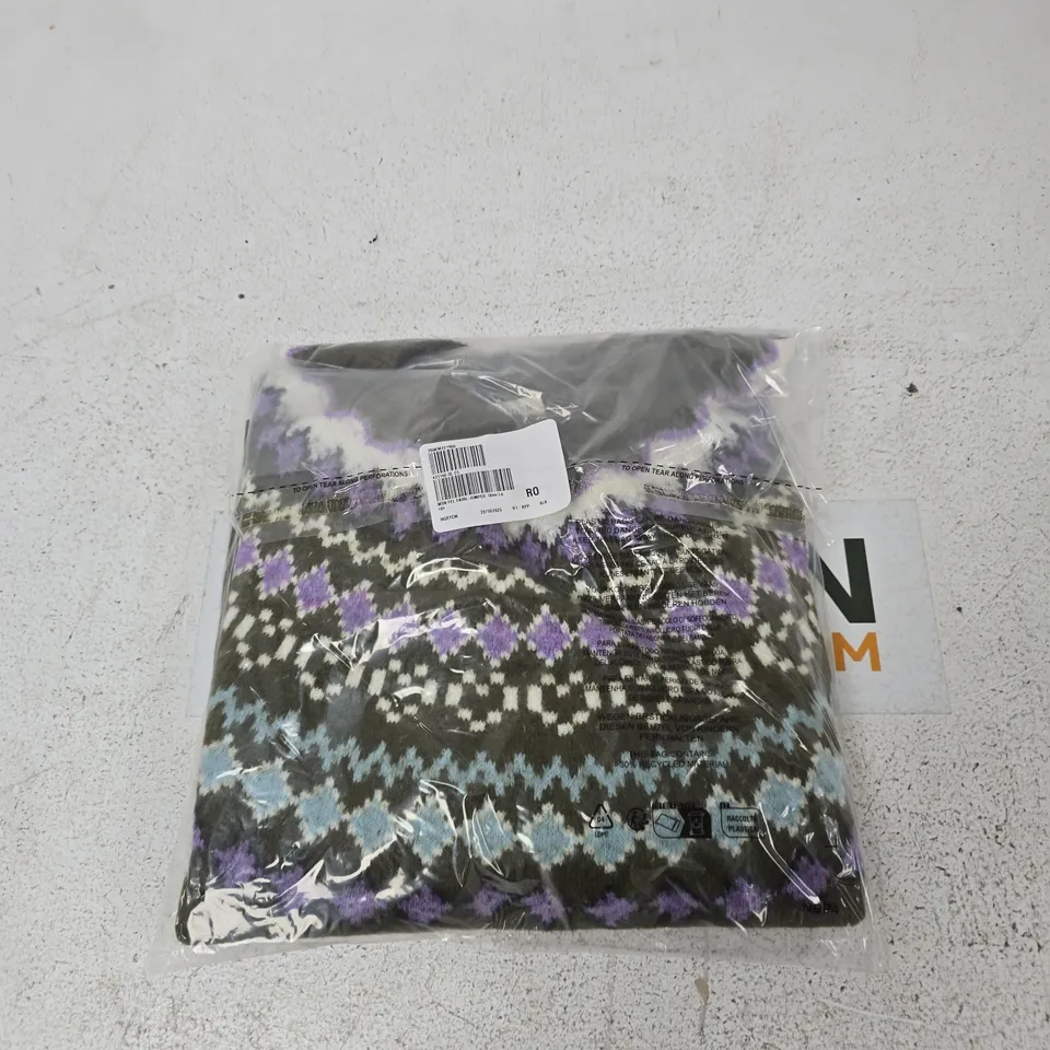 MONSOON KNIT JUMPER OLIVE MULTICOLOUR SIZE LARGE 