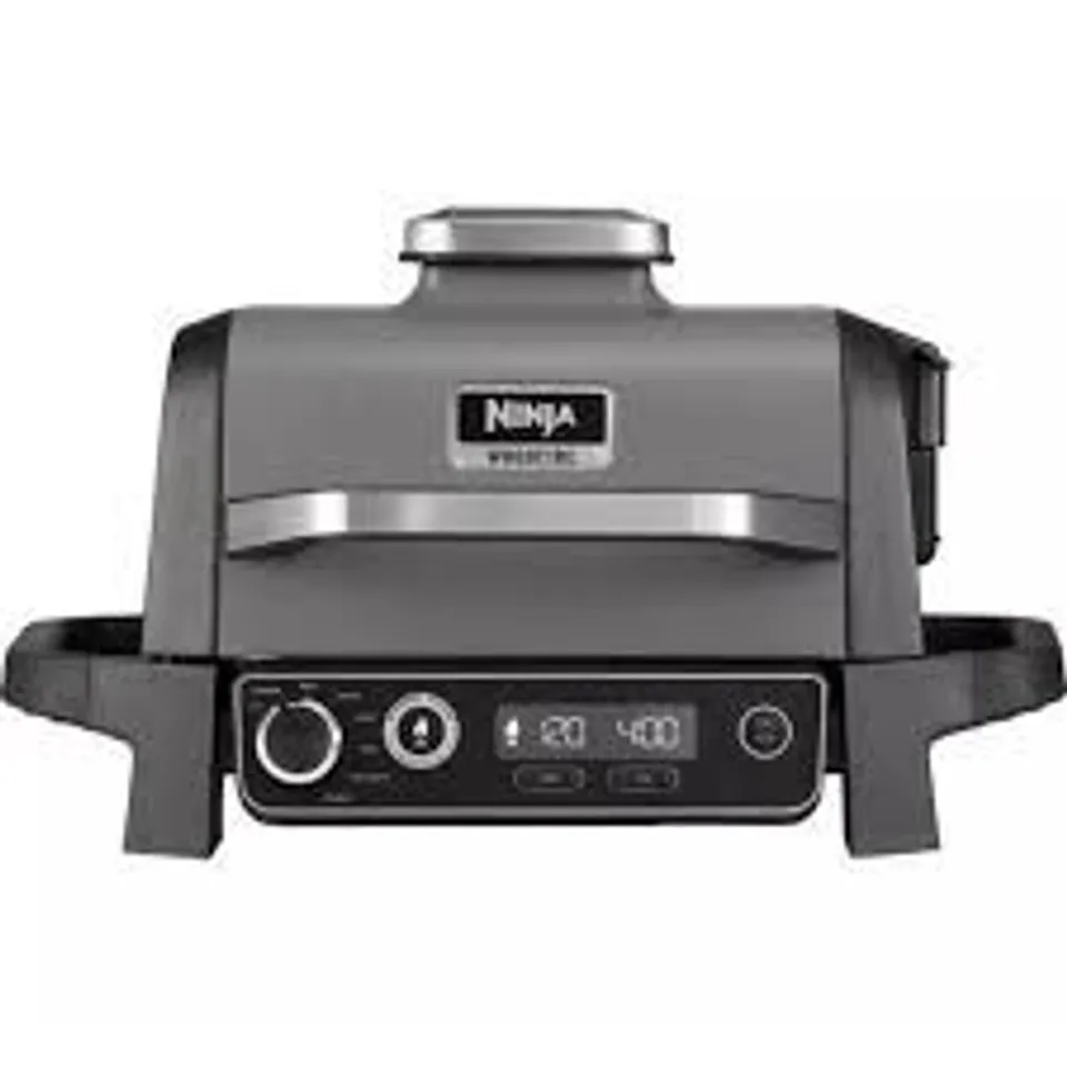 BOXED NINJA OG701UK WOODFIRE ELECTRIC BBQ GRILL & SMOKER - BLACK