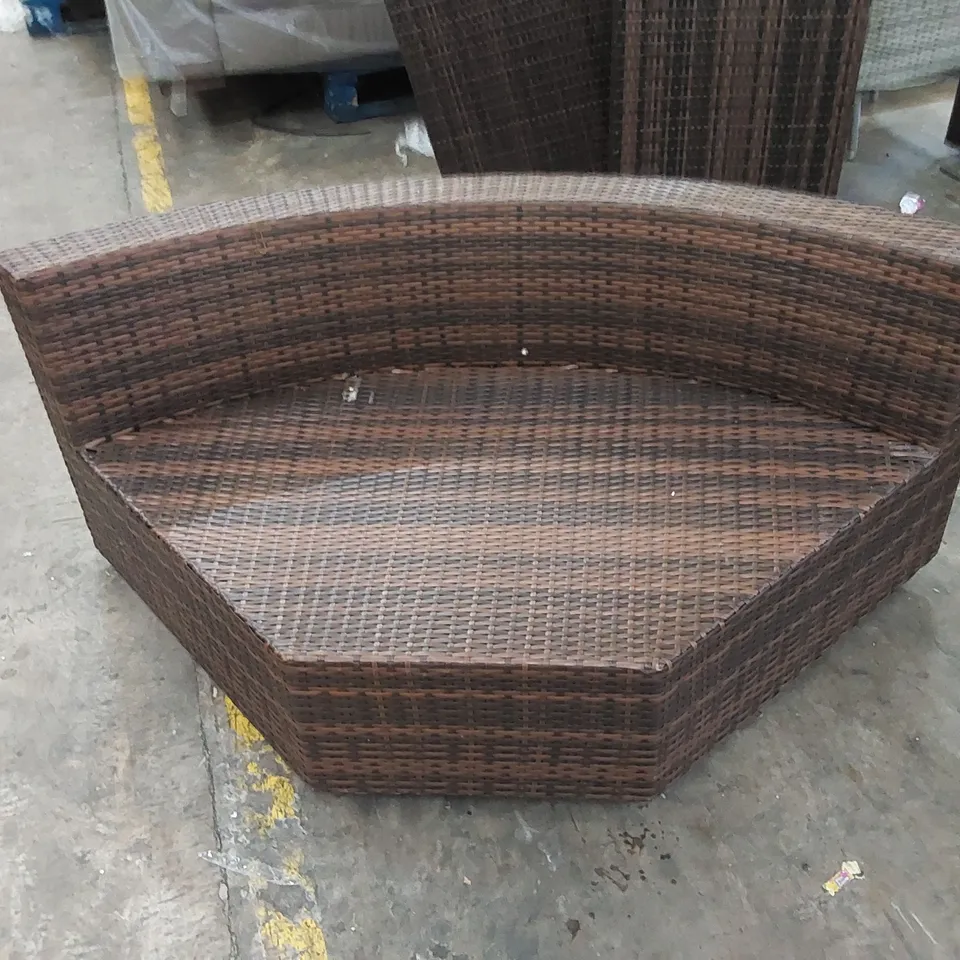 RATTAN SOFA PIECE BROWN