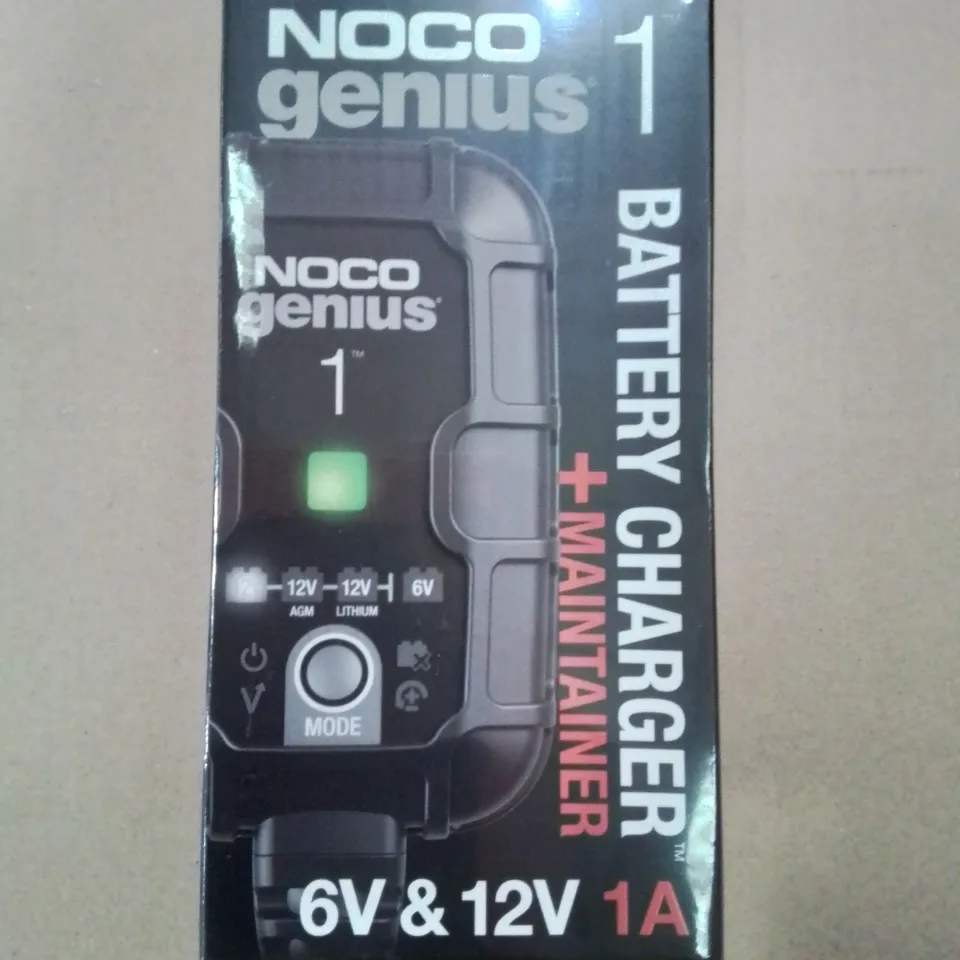 BOXED NOCO GENIUS 1 BATTERY CHARGER+MAINTAINER 6V&12V 