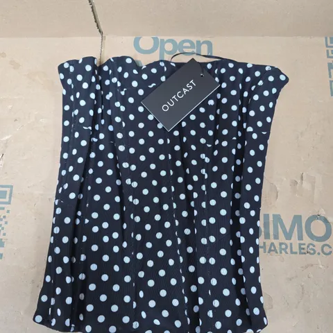 OUTCAST SOLA MESH CORSET TOP – POLKA DOT - L