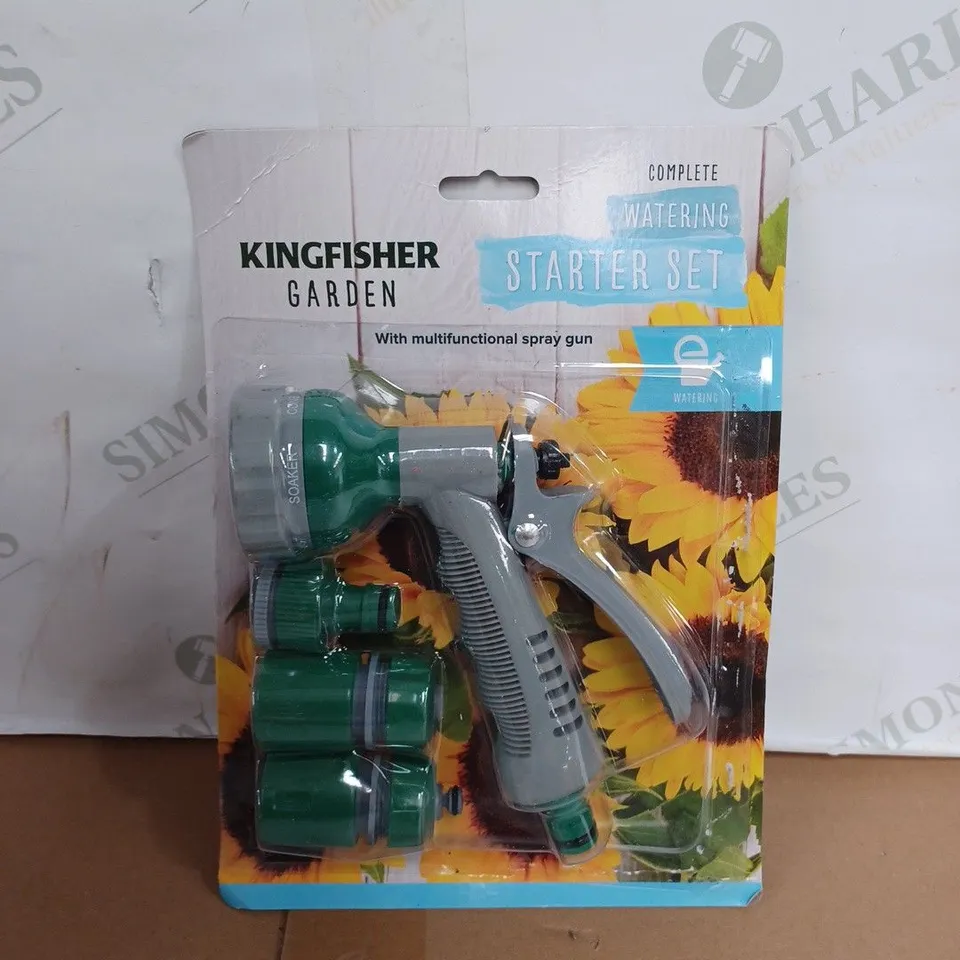 KINGFISHER GARDEN WATERING STARTER SET WITH MULTIFUNCTIONAL SPRAY GUN