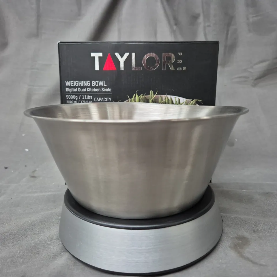 BOXED TAYLOR PRO DIGITAL DUAL KITCHEN SCALE WEIGHING BOWL