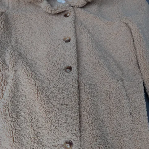 DANNII MINOGUE BORG COAT IN CAMEL SIZE 10