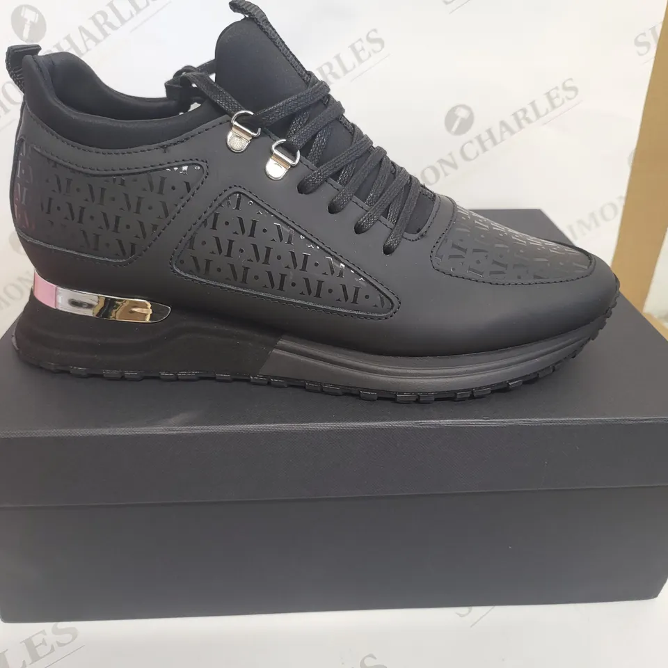 BOXED MALLET DIVER 2.0 MIDNIGHT MONOCHROME PLATFORM SNEAKERS - SIZE 10 UK