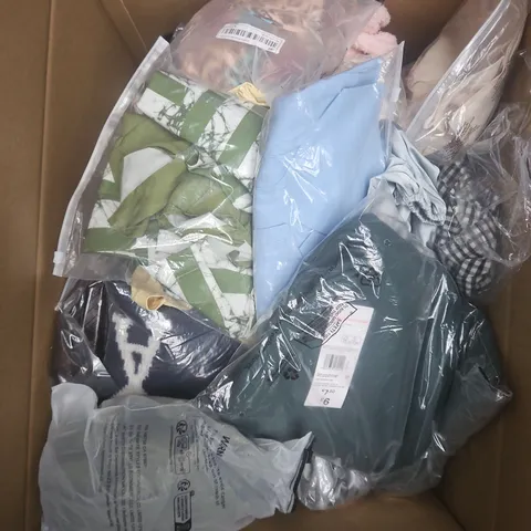APPROXIMATELY 20 ASSORTED CLOTHING PRODUCTS IN VARIOUS STYLES & SIZES
