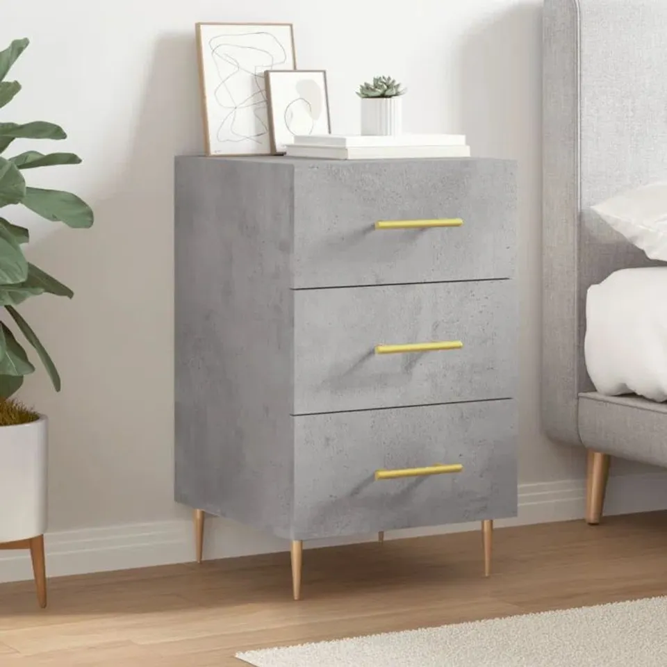 BOXED JARIEL IRON BEDSIDE TABLE 