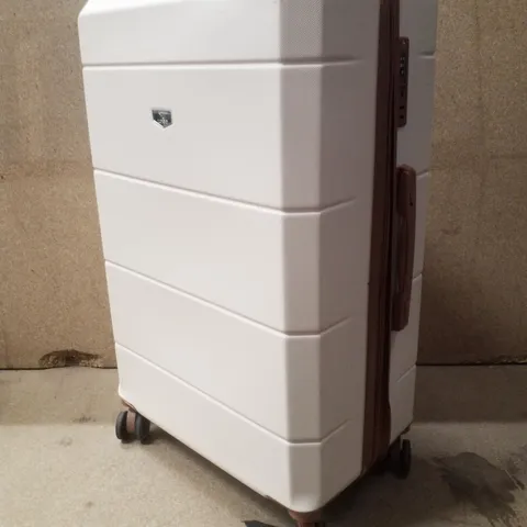 LUGG 28" CABIN SUITCASE - CREAM/BROWN