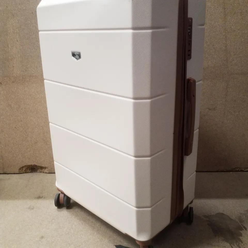 LUGG 28" CABIN SUITCASE - CREAM/BROWN