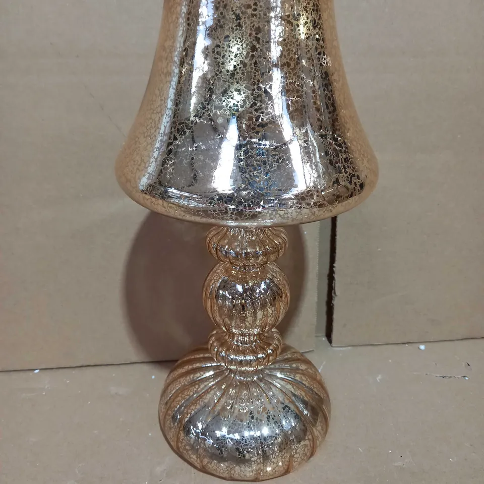 HOME REFLECTIONS PRE-LIT LED MERCURY GLASS LAMP GOLD - DAMAGED