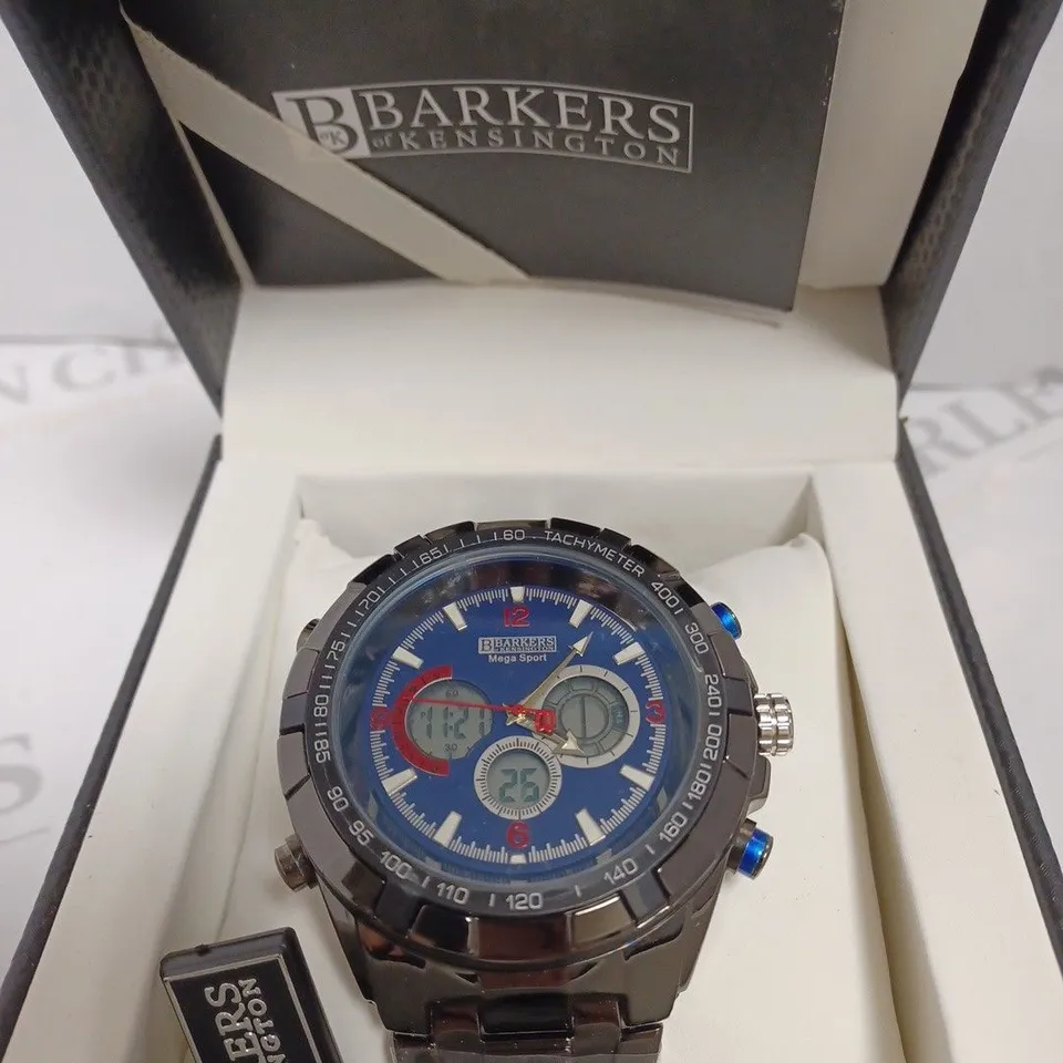 BARKERS OF KENSINGTON MEGA SPORT BLUE WATCH 