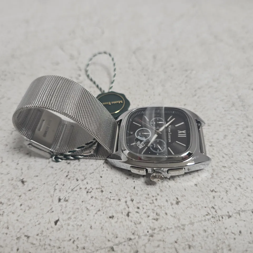 MANN EGERTON VECTOR WATCH IN STEEL/BLACK
