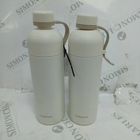 LOCK & LOCK SET OF 2 INSULATED DUAL-OPENING WATER BOTTLES