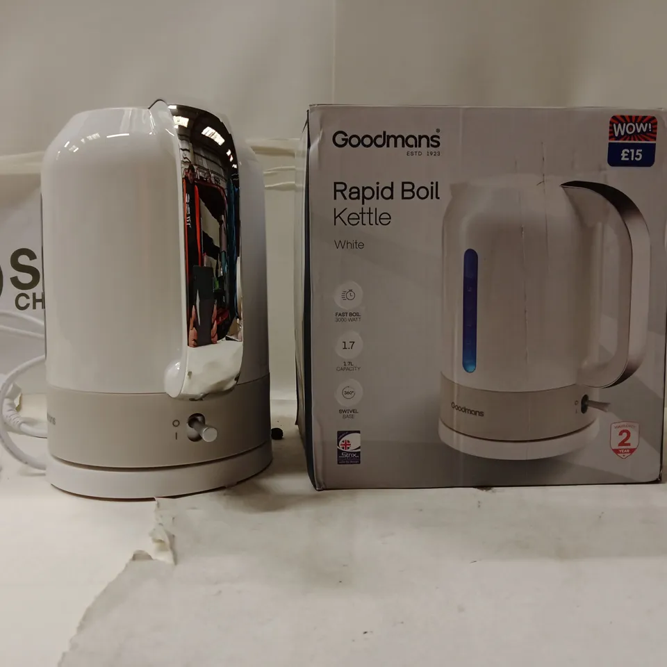 GOODMANS RAPID BOIL KETTLE – WHITE (BOXED)