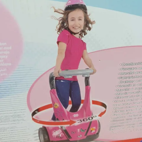 BOXED FEBER DAREWAY RIDE ON KIDS BALANCE SCOOTER - PINK