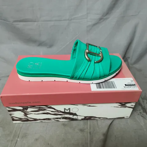 MODA IN PELLE TEAL SLIDE SANDALS WITH BUCKLE – WOMEN'S UK 7 (EU 40)