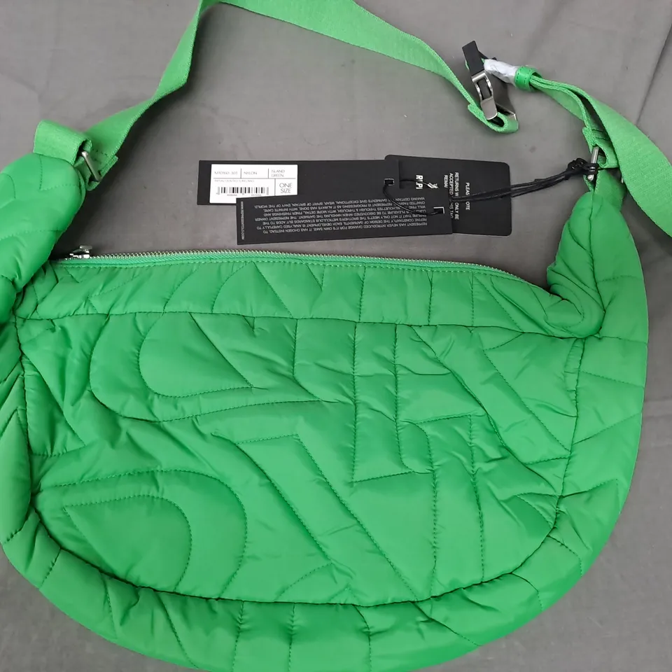 REPRESENT INITIAL QUILTED SLING BAG IN GREEN