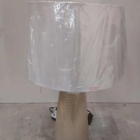 BOXED MICHELLE KEEGAN TEXTURED CERAMIC TABLE LAMP