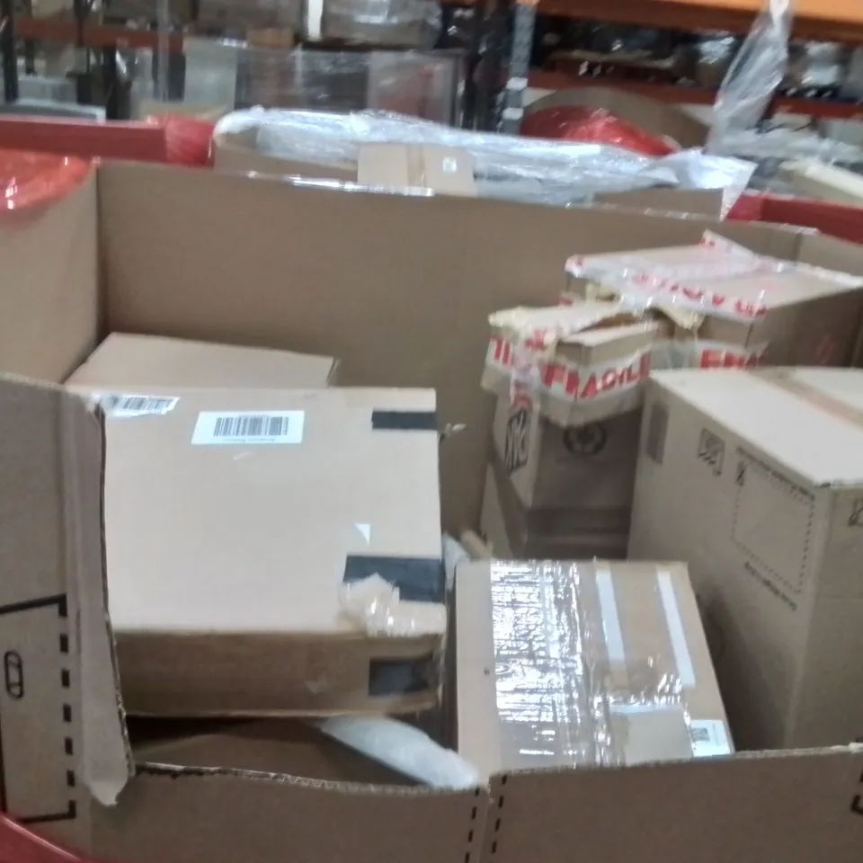 PALLET OF ASSORTED HOUSEHOLD GOODS AND PRODUCTS TO INCLUDE;PILATES BOARD,SCALES,ASH BUCKET 