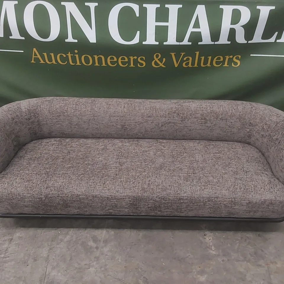 QUALITY DESIGNER DANETTI FLORENCE MOCHA CHUNKY WEAVE 3 SEATER SOFA