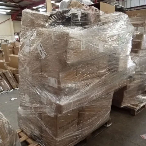 PALLET OF ASSORTED HOUSEHOLD GOODS AND PRODUCTS TO INCLUDE; CAULKING GUN, AIR FRYER, GARDEN CHAIR, BLENDER ETC
