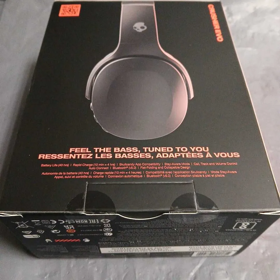 SEALED SKULLCANDY CRUSHER EVO WIRELESS HEADPHONES - BLACK